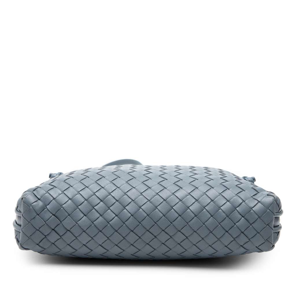 Bottega Veneta Nappa Intrecciato Nodini Crossbody Blue Leather Good condition - Inside View