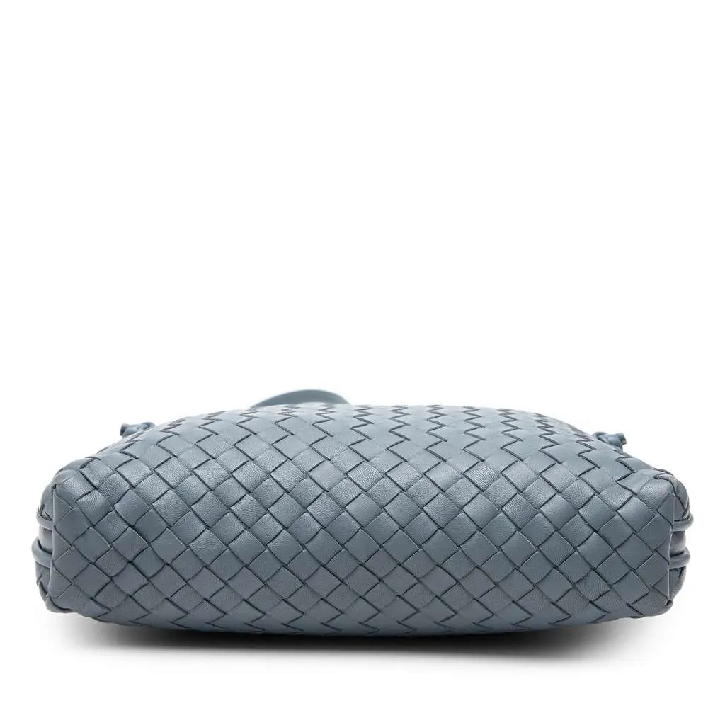 Bottega Veneta Nappa Intrecciato Nodini Crossbody Blue Leather Good - Inside View