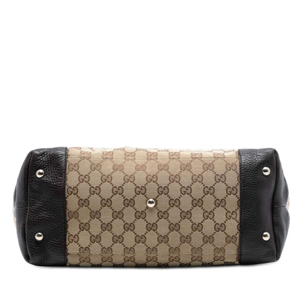 Gucci Medium GG Canvas Web Dressage Tote Brown Canvas Good condition - Inside View