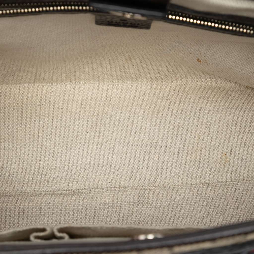 Gucci Medium GG Canvas Web Dressage Tote Brown Canvas Good condition - Model View