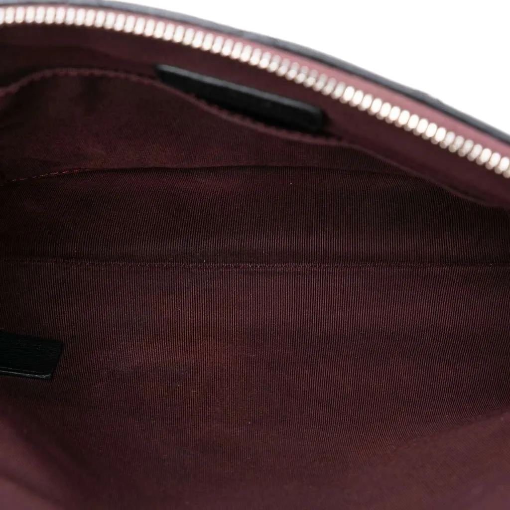 Chanel Medium CC Quilted Lambskin Flap Cosmetic Case Black Leather Very good - Model View