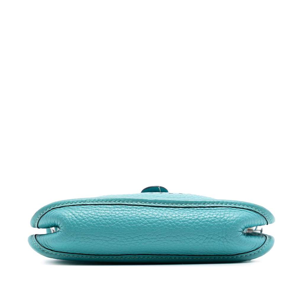 Hermès Clemence Evelyne Amazone TPM Blue Leather Good condition - Inside View