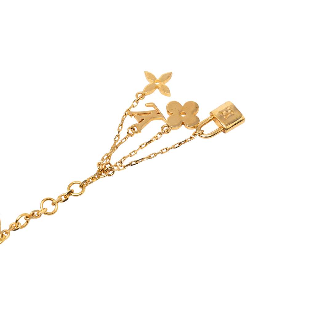 Louis Vuitton Gold Plated Sautoir Bulles Inclusion Station Charm Necklace Gold Metal Good condition - Inside View