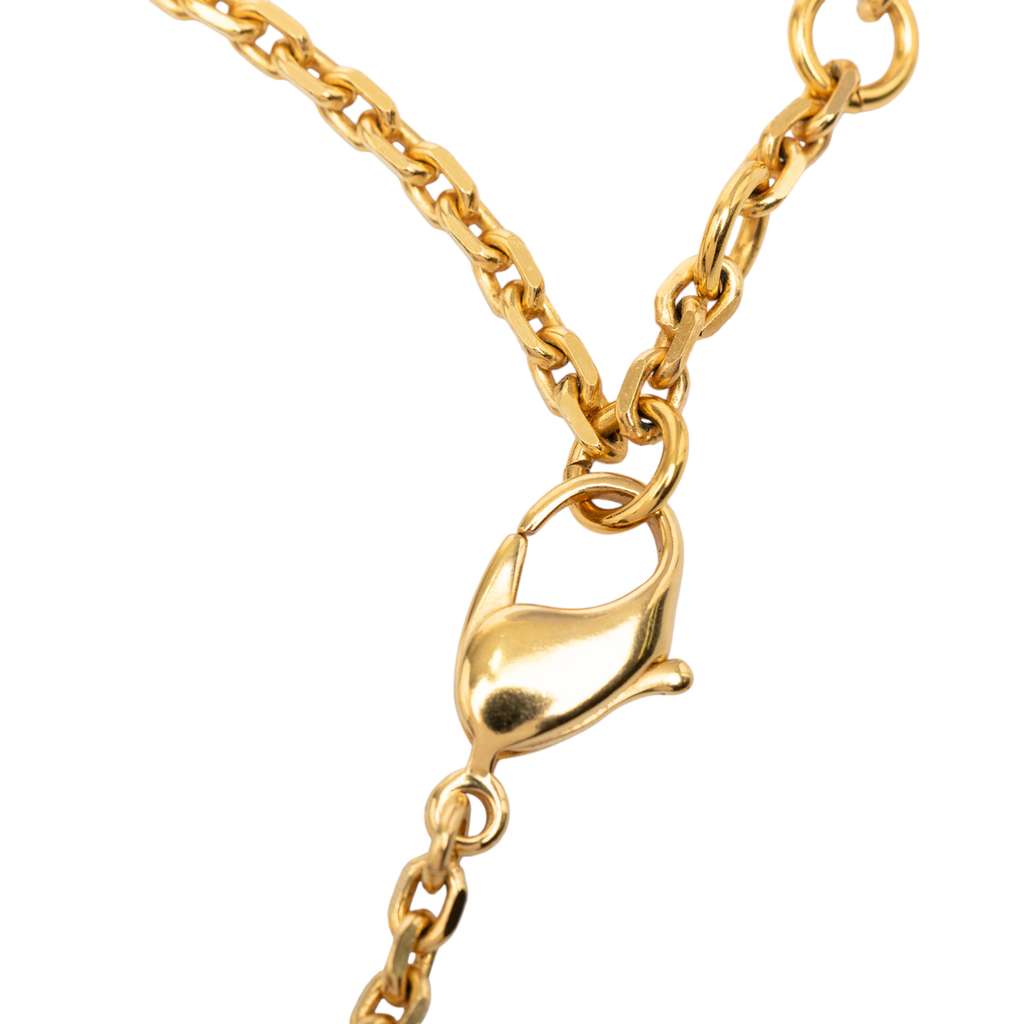 Louis Vuitton Gold Plated Sautoir Bulles Inclusion Station Charm Necklace Gold Metal Good condition - Model View