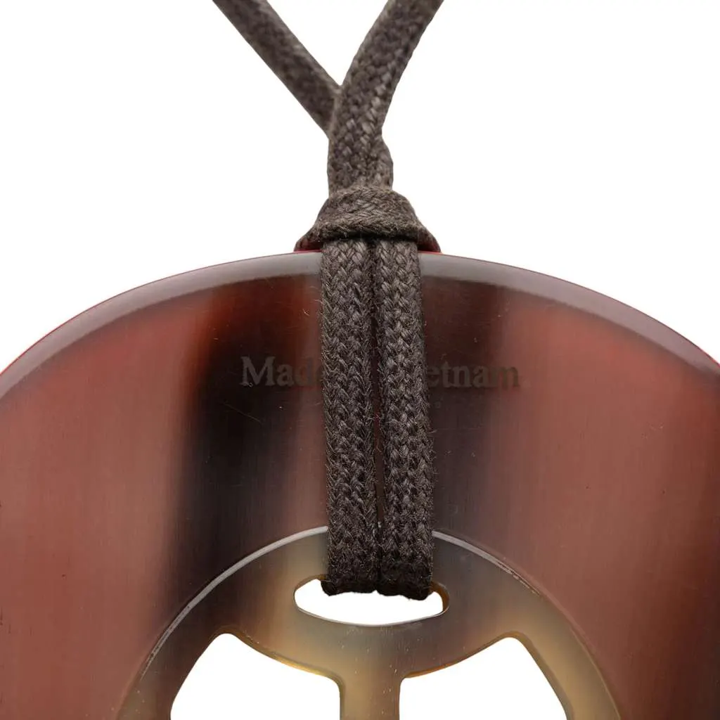 Hermès Buffalo Horn and Lacquer Lift Pendant Necklace GM Red Very good - Inside View