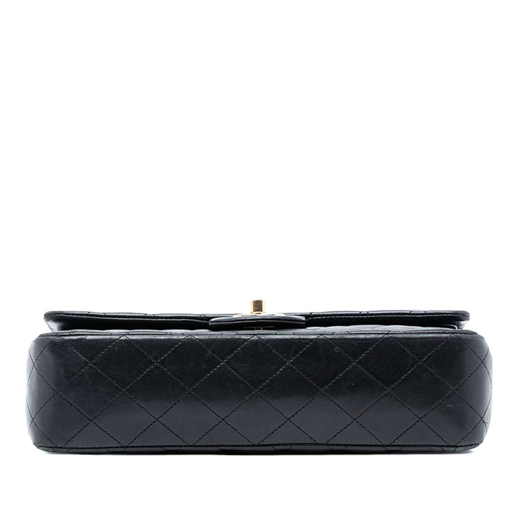 Chanel Medium Classic Lambskin Double Flap Black Leather Good condition - Inside View