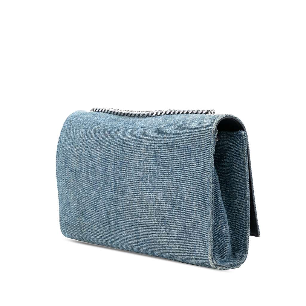 Saint Laurent Medium Denim Monogram Kate Crossbody Blue Denim Good condition - Back View