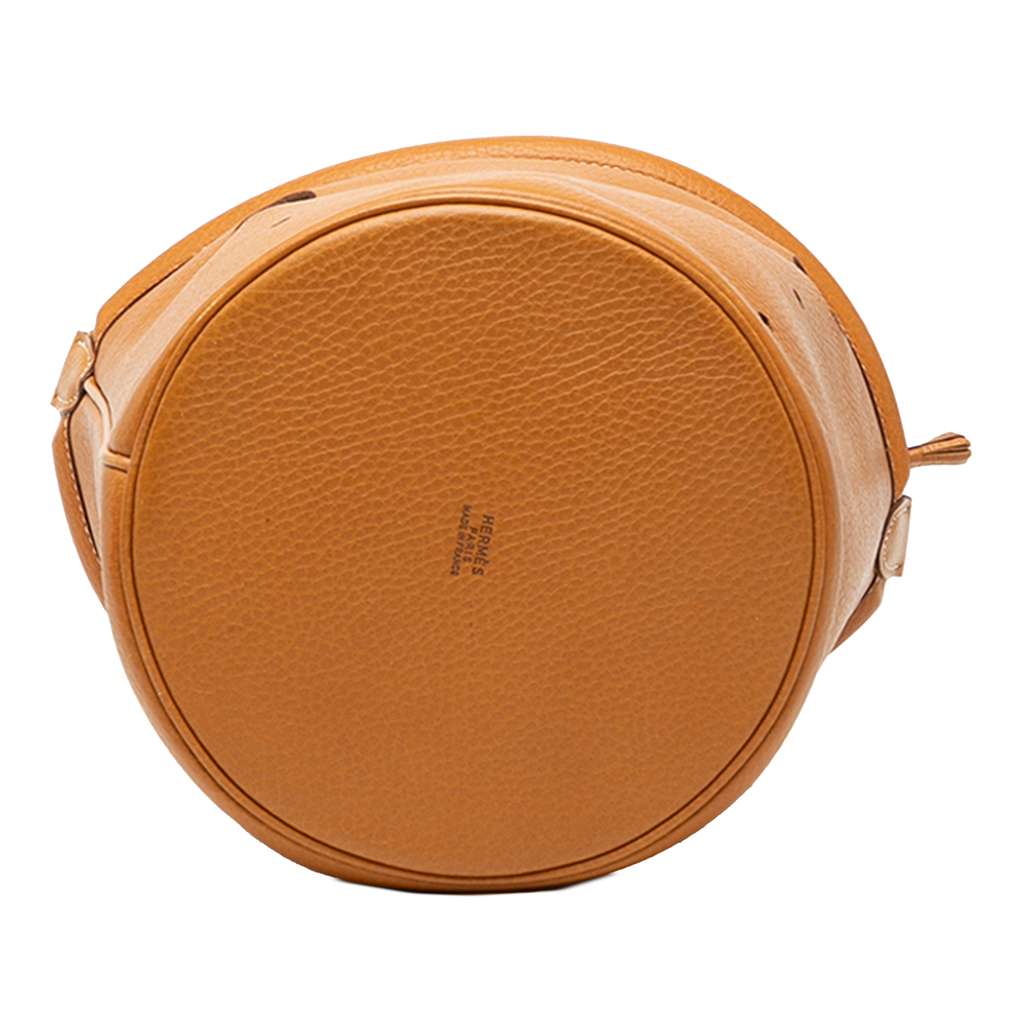 Hermès Clemence Mangeoire Bucket PM Brown Leather Good condition - Inside View