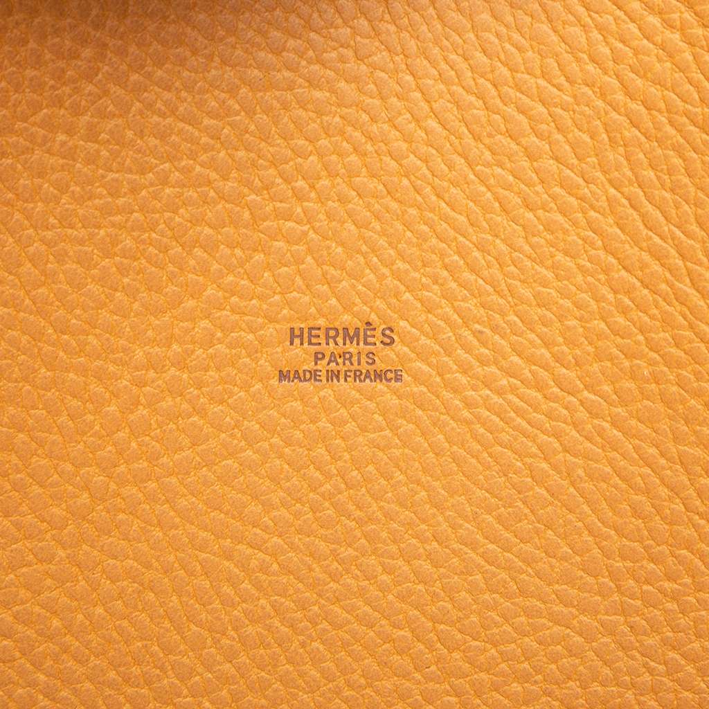 Hermès Clemence Mangeoire Bucket PM Brown Leather Good condition - Box View