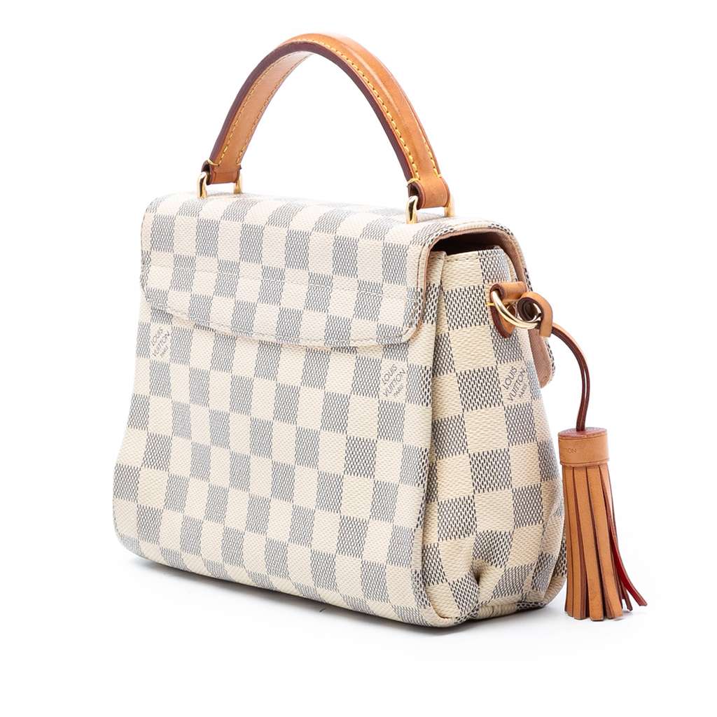 Louis Vuitton Damier Azur Croisette White Good condition - Back View