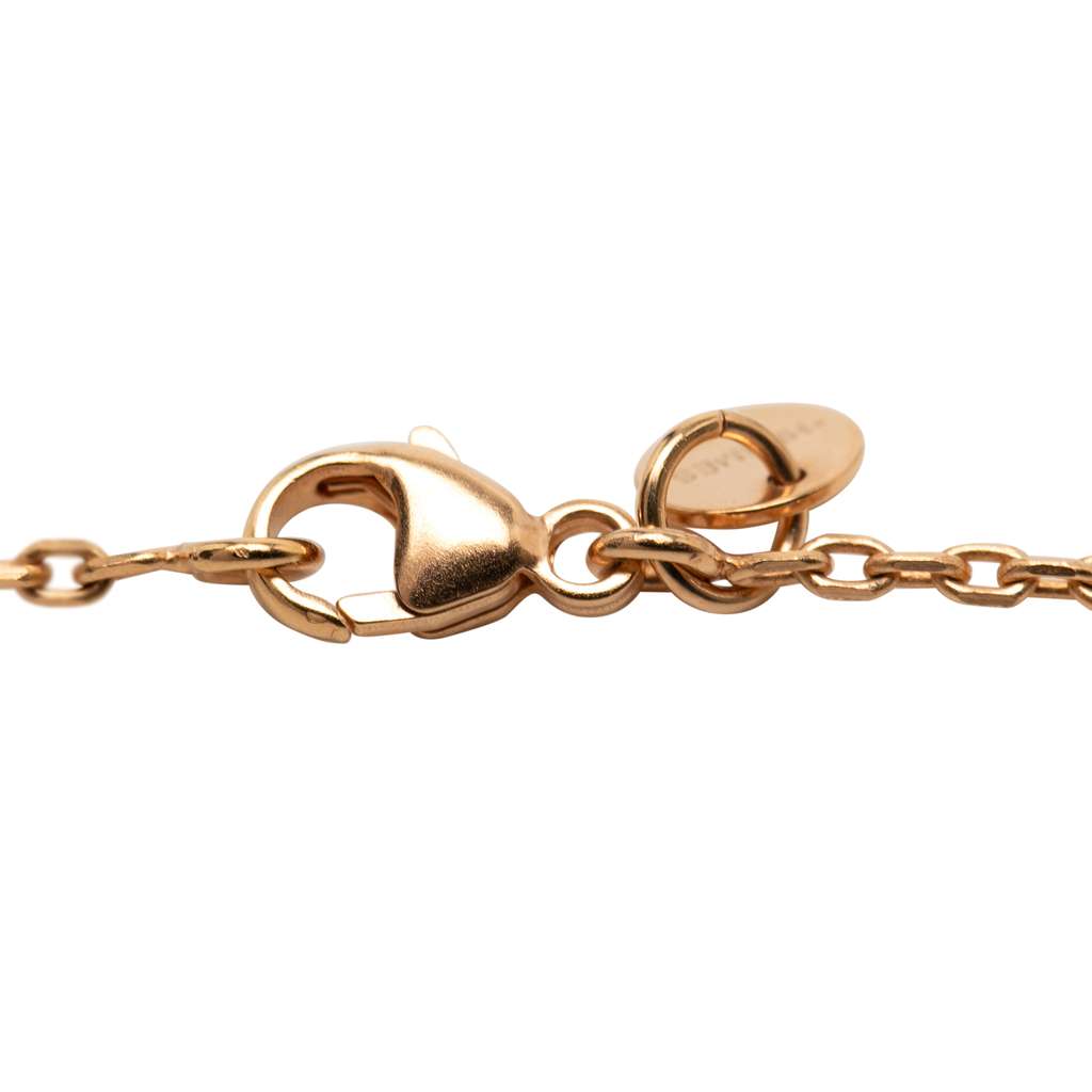 Hermès Small Gold Plated and Swift As de Coeur Pendant Necklace Pink Rose Gold Good condition - Box View