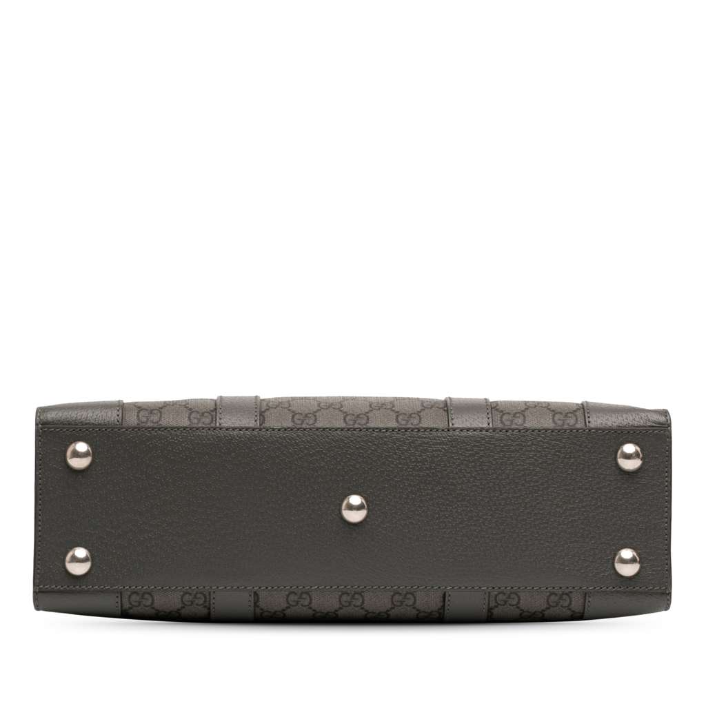 Gucci Medium GG Supreme Ophidia Satchel Grey Canvas Good condition - Inside View