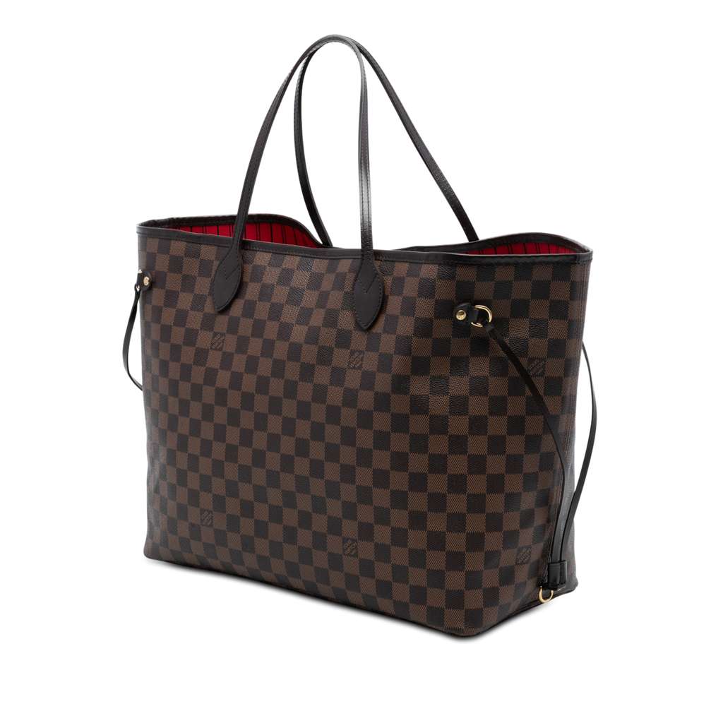 Louis Vuitton Damier Ebene Neverfull GM Brown Good condition - Back View