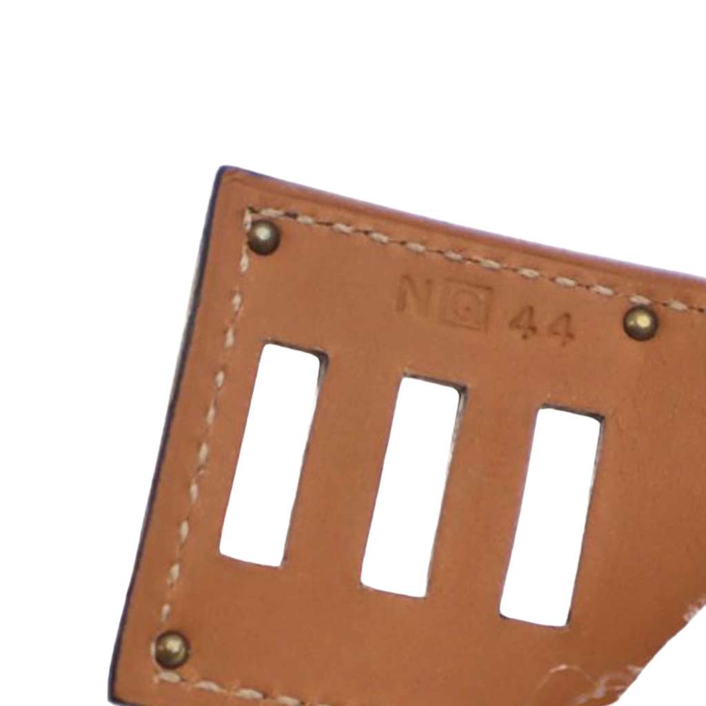 Hermès Swift and Gold Plated Kelly Extreme Dog Bracelet Black Leather Good condition - Box View