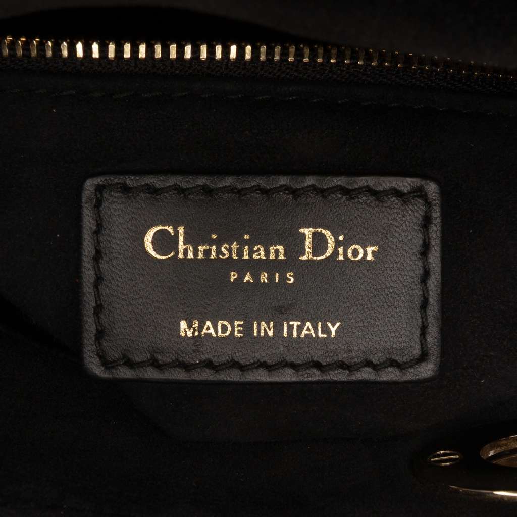 Dior Mini Velvet Cannage Lady Dior Black Velvet Good condition - Box View