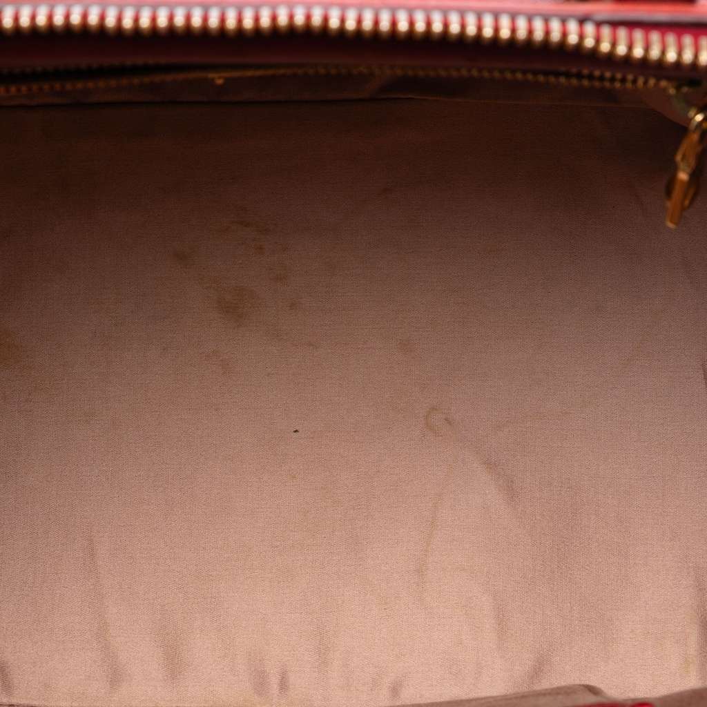 Miu Miu Goatskin Madras Satchel Red Leather Good condition - Model View