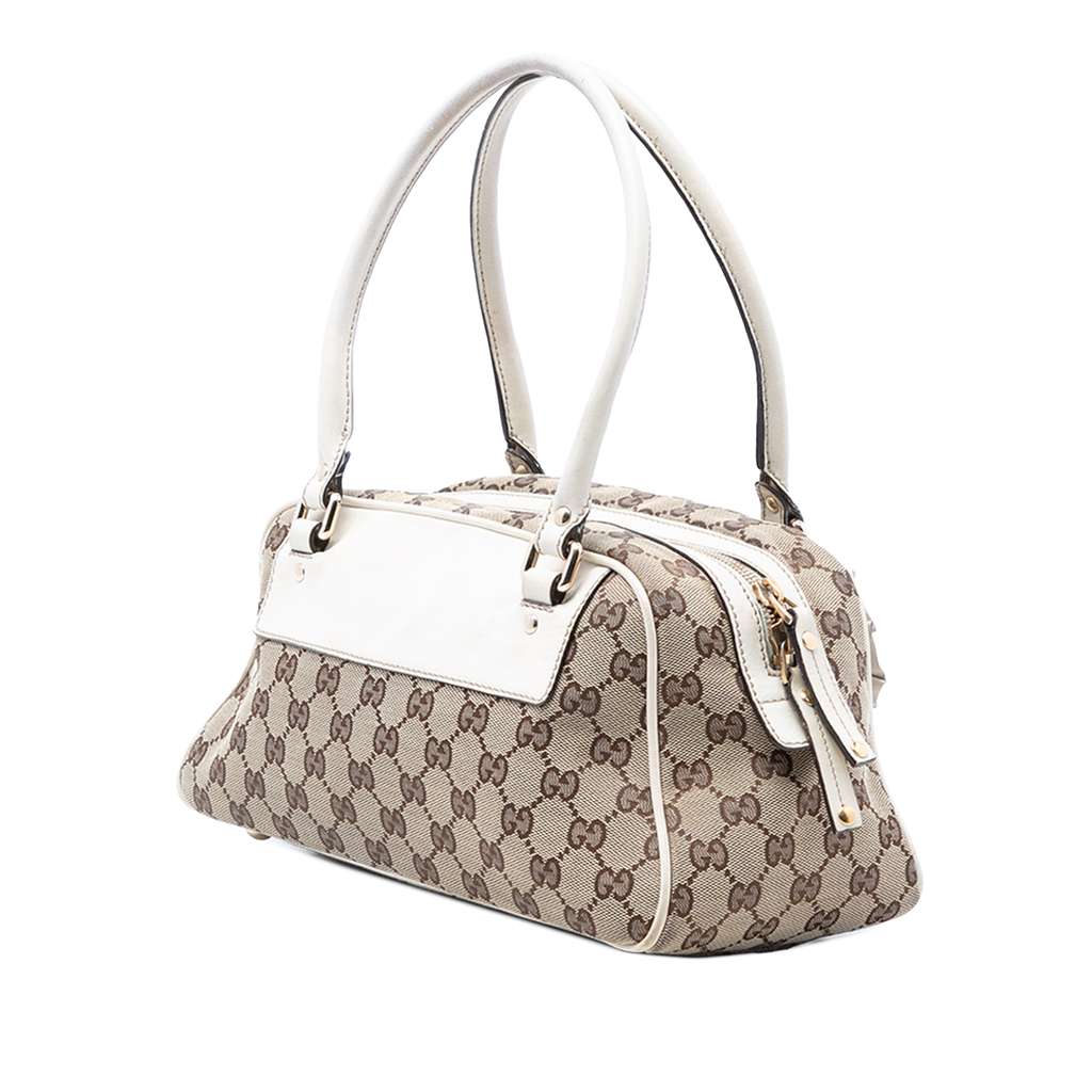 Gucci GG Canvas Trophy Shoulder Bag Brown Canvas Good condition - Back View