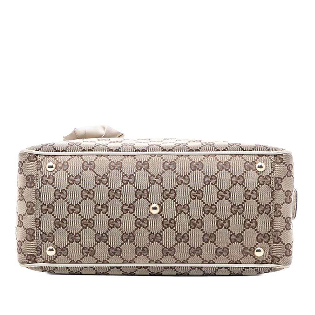 Gucci GG Canvas Trophy Shoulder Bag Brown Canvas Good condition - Inside View