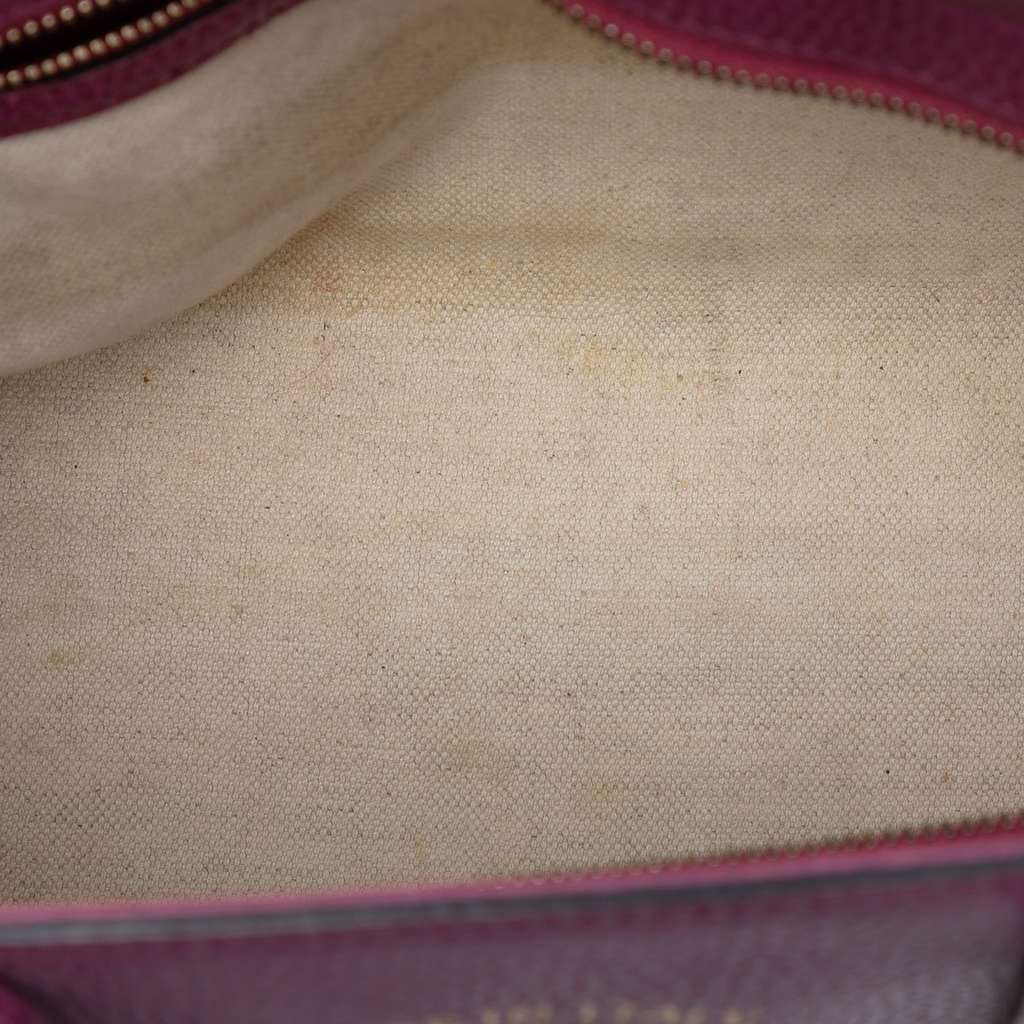 Gucci Mini Leather Swing Satchel Purple Leather Good condition - Model View