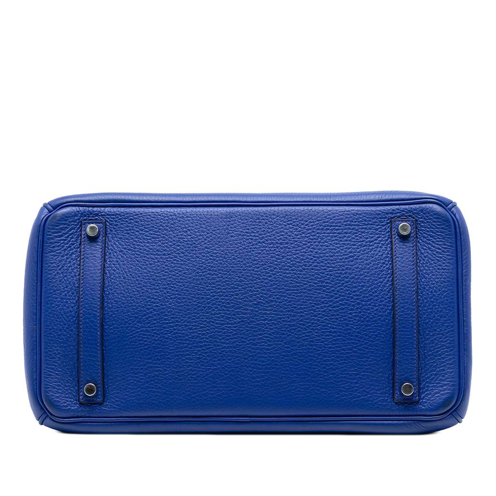 Hermès Togo Birkin Retourne 35 Blue Leather Good condition - Inside View