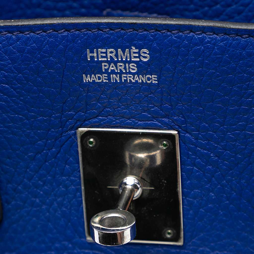 Hermès Togo Birkin Retourne 35 Blue Leather Good condition - Box View