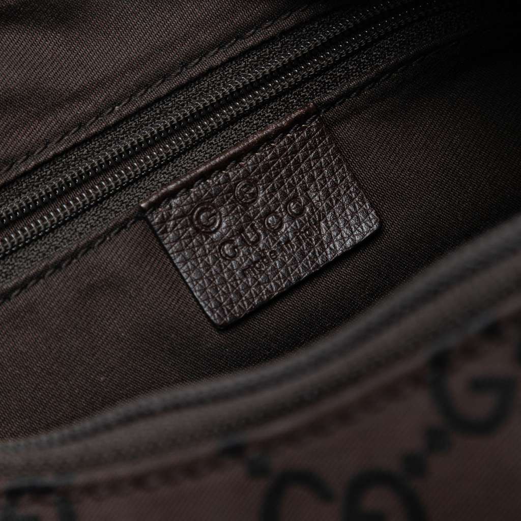 Gucci GG Nylon Shoulder Bag Brown Good condition - Box View