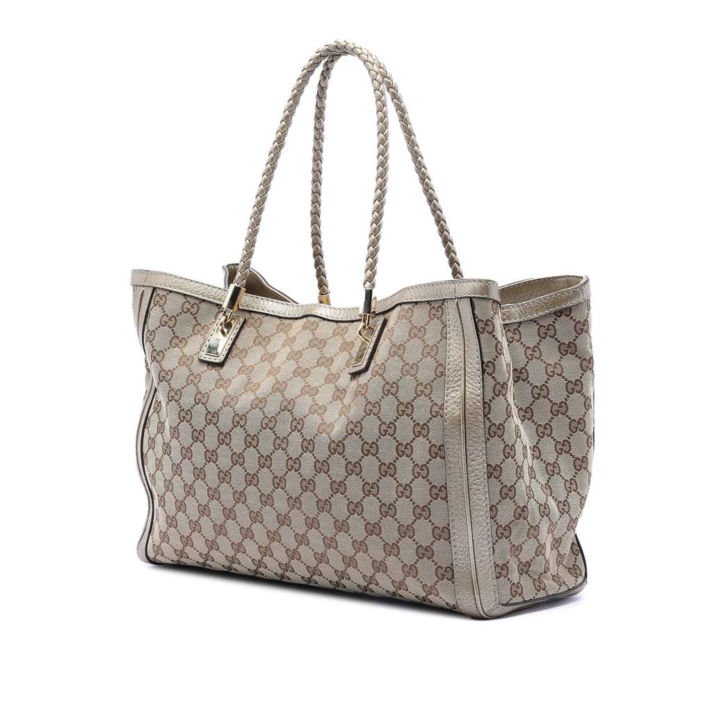 Gucci Medium GG Canvas Bella Tote Brown Canvas Good condition - Back View