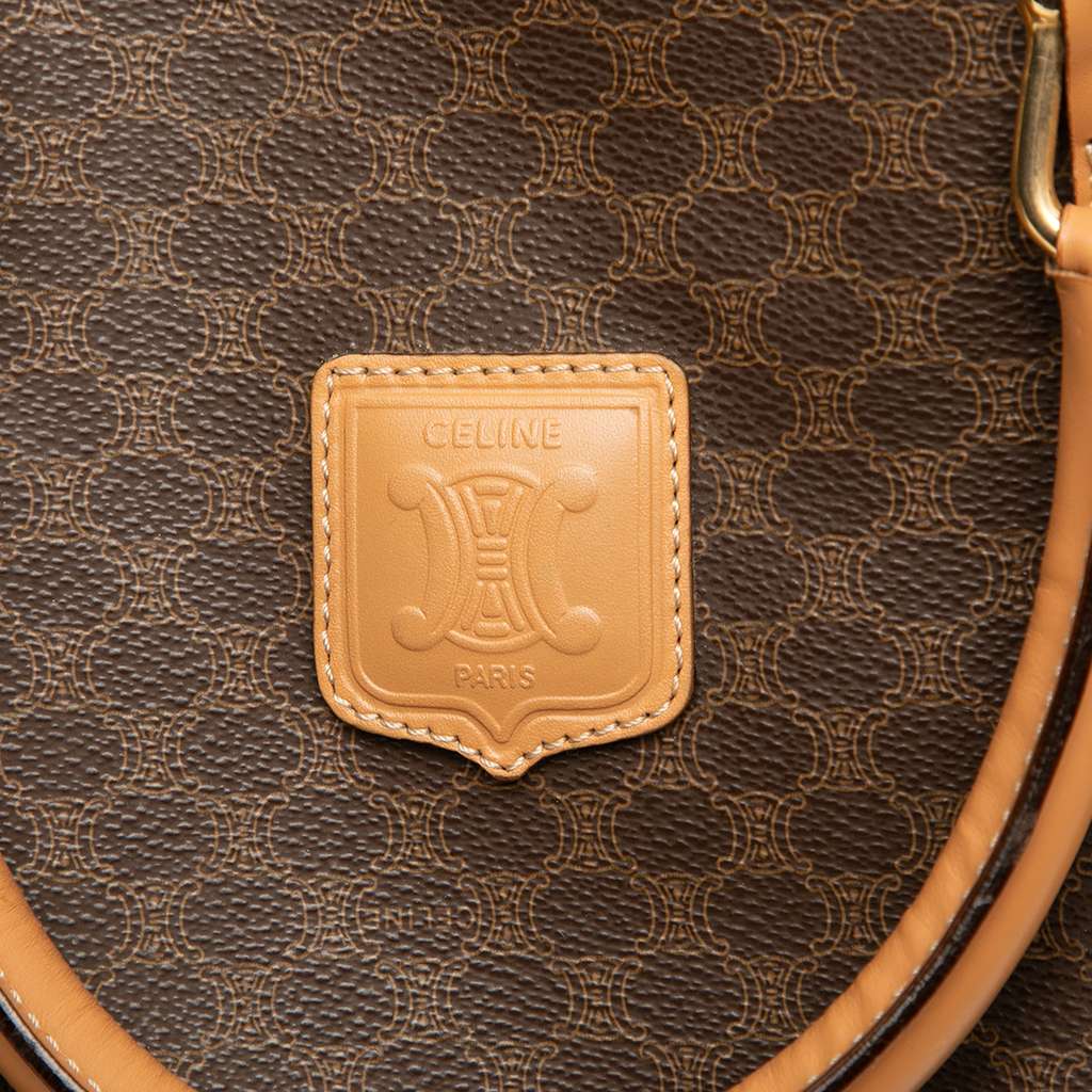 Celine Macadam Coated Canvas Boston Bag Brown Canvas Good condition - Box View