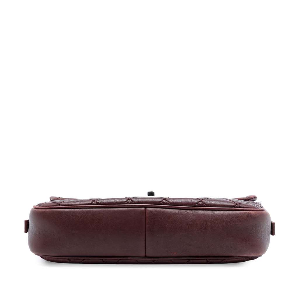 Chanel Paris Edinburgh Medium Calfskin Coco Sporran Flap Red Leather Good condition - Inside View