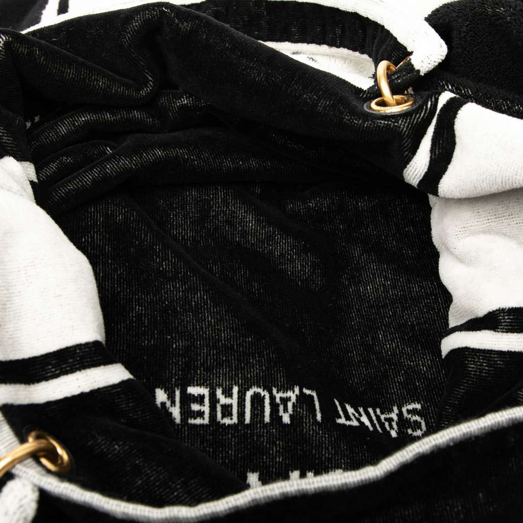 Saint Laurent Terry Cloth Rive Gauche Tote Black Cotton Good condition - Model View