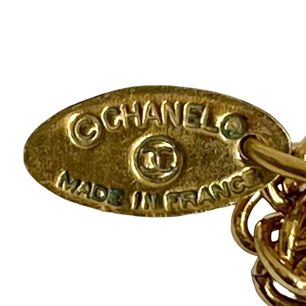 Chanel CC Gold Plated Pendant Necklace Gold Metal Good condition - Inside View