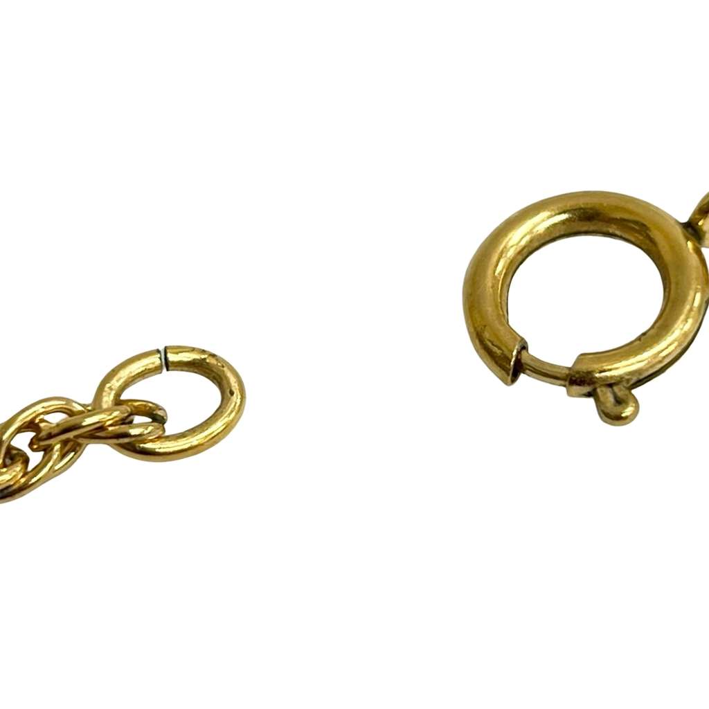 Chanel CC Gold Plated Pendant Necklace Gold Metal Good condition - Model View