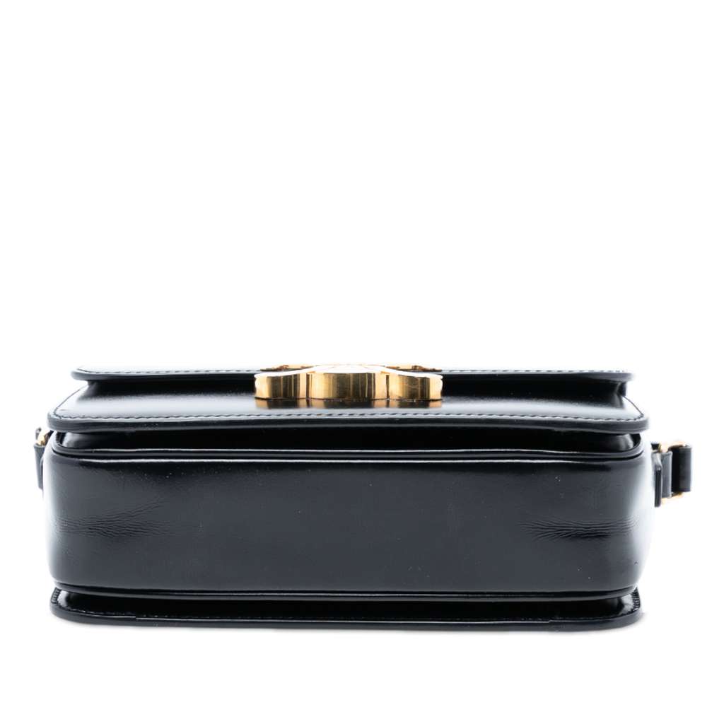 Celine Teen Shiny Calfskin Triomphe Crossbody Black Leather Good condition - Inside View