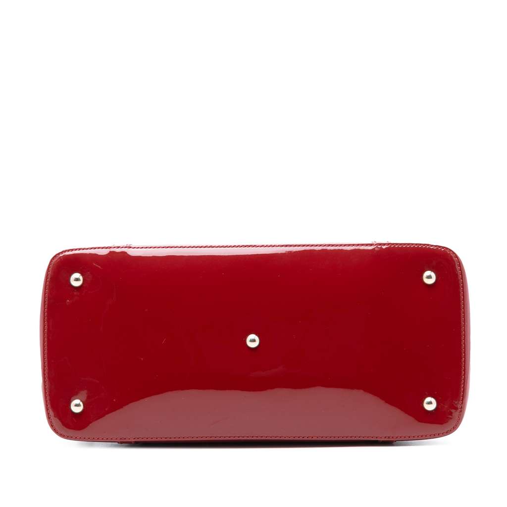 Gucci Large Microguccissima Patent Nice Dome Satchel Red Leather Good condition - Inside View