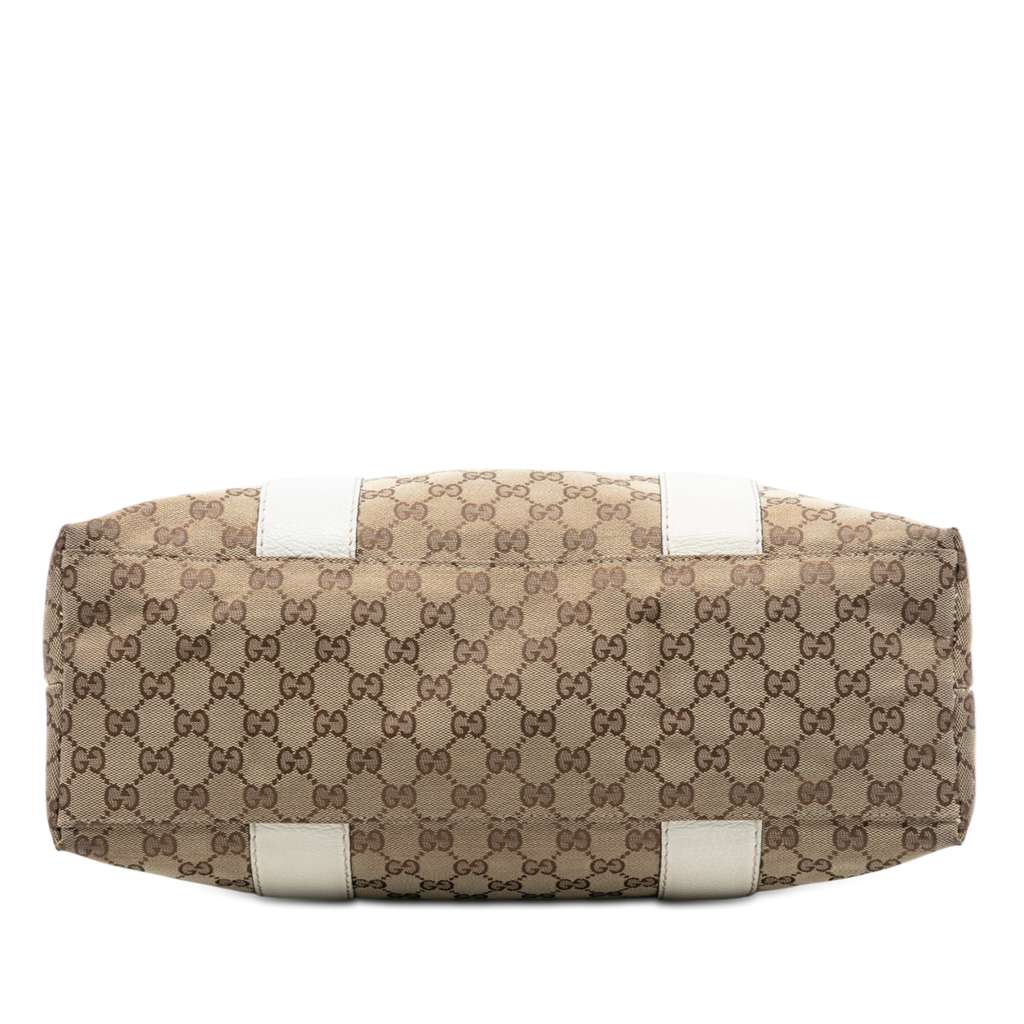 Gucci Medium GG Canvas Bamboo Libeccio Tote Brown Canvas Good condition - Inside View