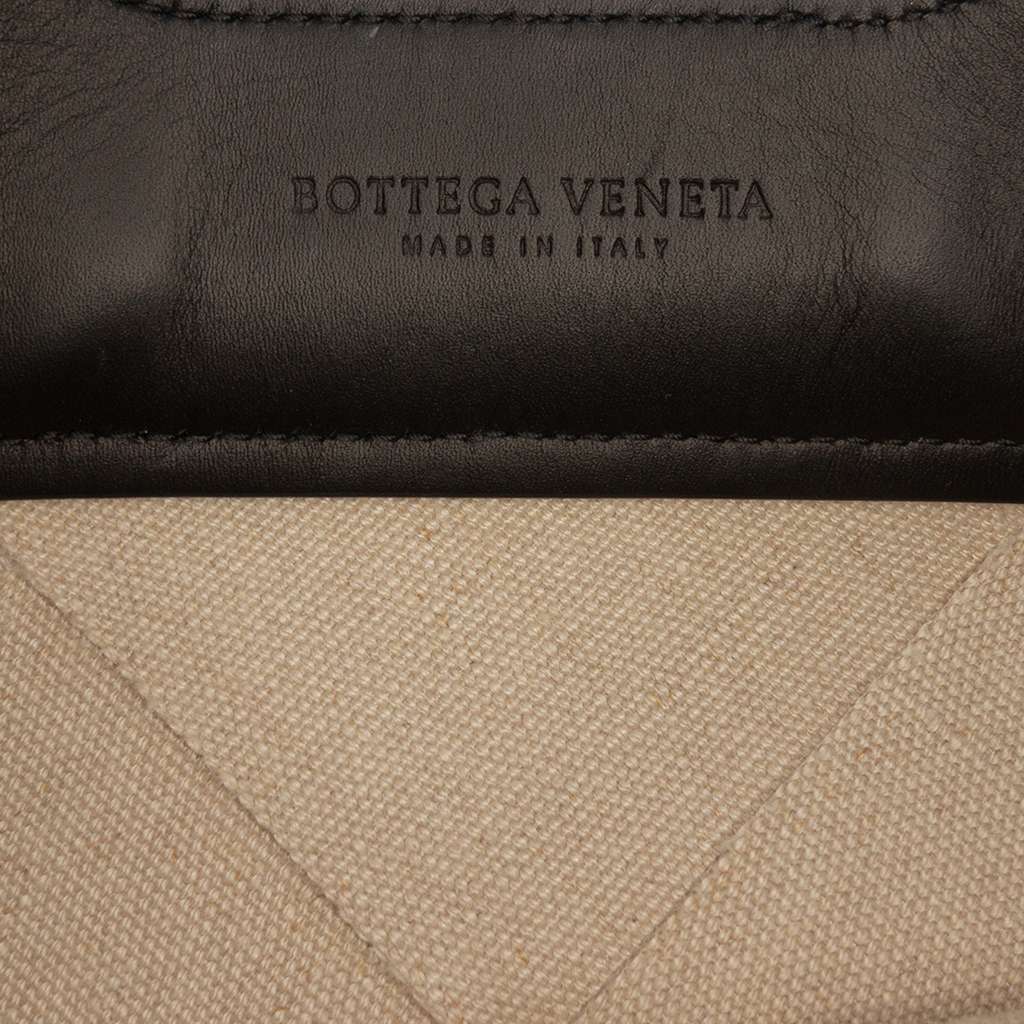 Bottega Veneta Small Canvas French Calfskin Slip Tote Brown Canvas Good condition - Box View