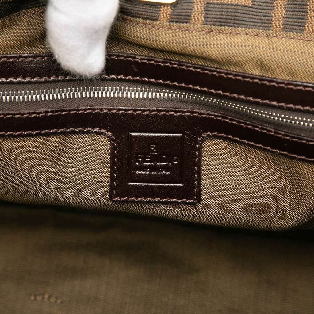Fendi Small Zucca Canvas Twins Tote Brown Canvas Good condition - Box View