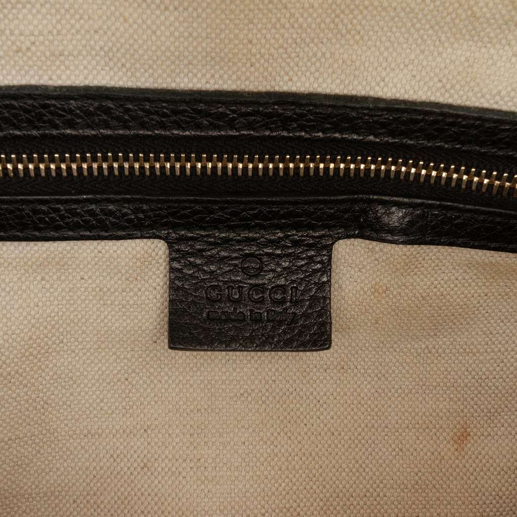 Gucci Calfskin Web Joy Boston Bag Black Leather Fair condition - Box View