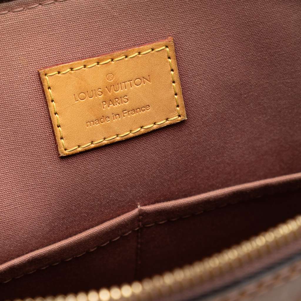 Louis Vuitton Monogram Vernis Alma PM Brown Leather Good condition - Box View