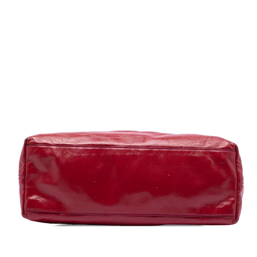 Gucci Medium Patent Soho Chain Tote Red Leather Good condition - Inside View