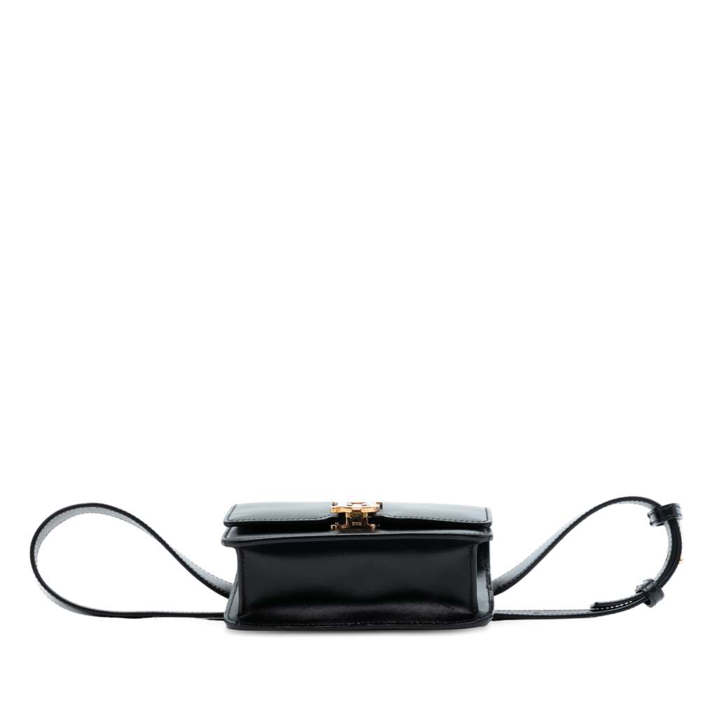 Burberry Leather TB Belt Bag Black Leather Good condition - Inside View