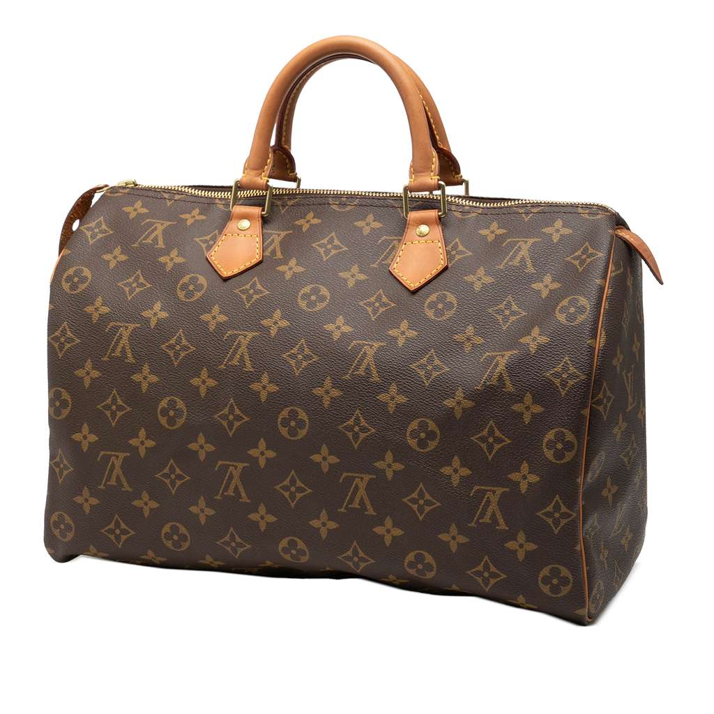 Louis Vuitton Monogram Speedy 35 Brown Good condition - Back View