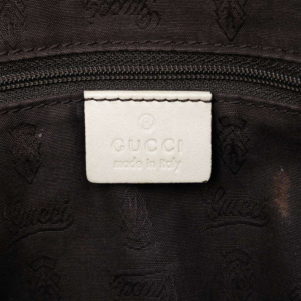 Gucci Medium Guccissima Sukey Tote White Leather Good condition - Box View