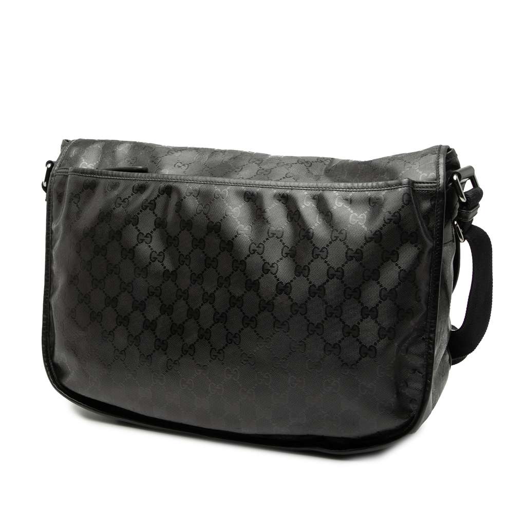 Gucci GG Imprime Messenger Bag Black Canvas Good condition - Back View