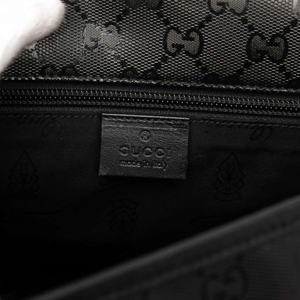 Gucci GG Imprime Messenger Bag Black Canvas Good condition - Box View