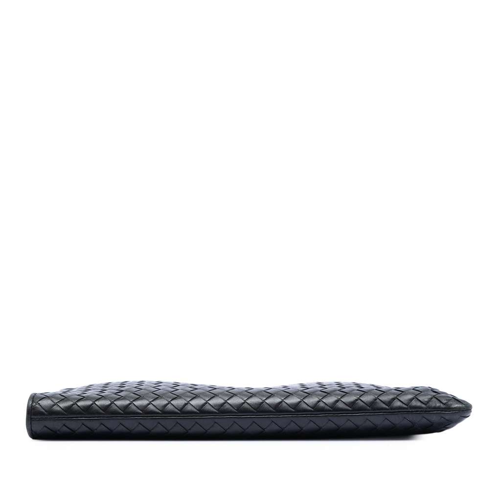 Bottega Veneta Leather Intrecciato Clutch Black Leather Good condition - Inside View