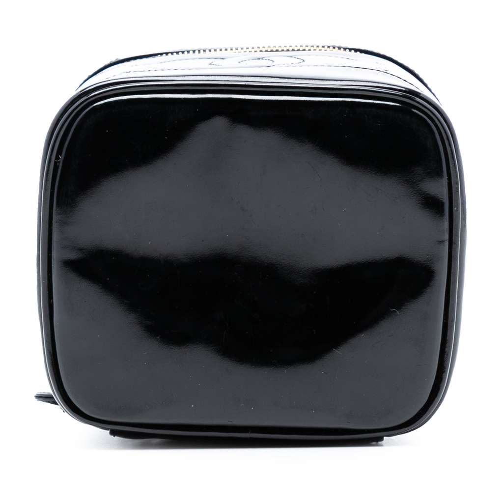 Chanel CC Patent Vanity Bag Black Leather Good condition - Inside View