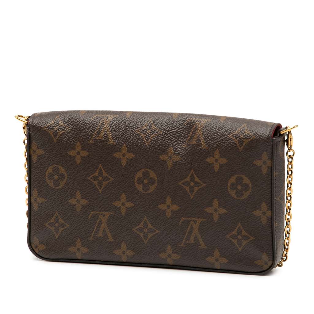 Louis Vuitton Monogram Pochette Felicie Brown Good condition - Back View
