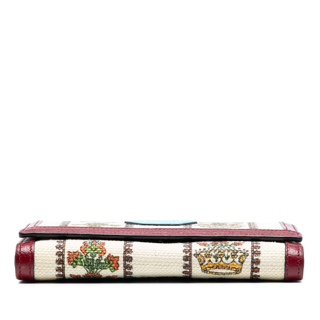 Gucci Canvas 100 Centennial Floral Crown Wallet On Chain Brown Canvas Good condition - Inside View