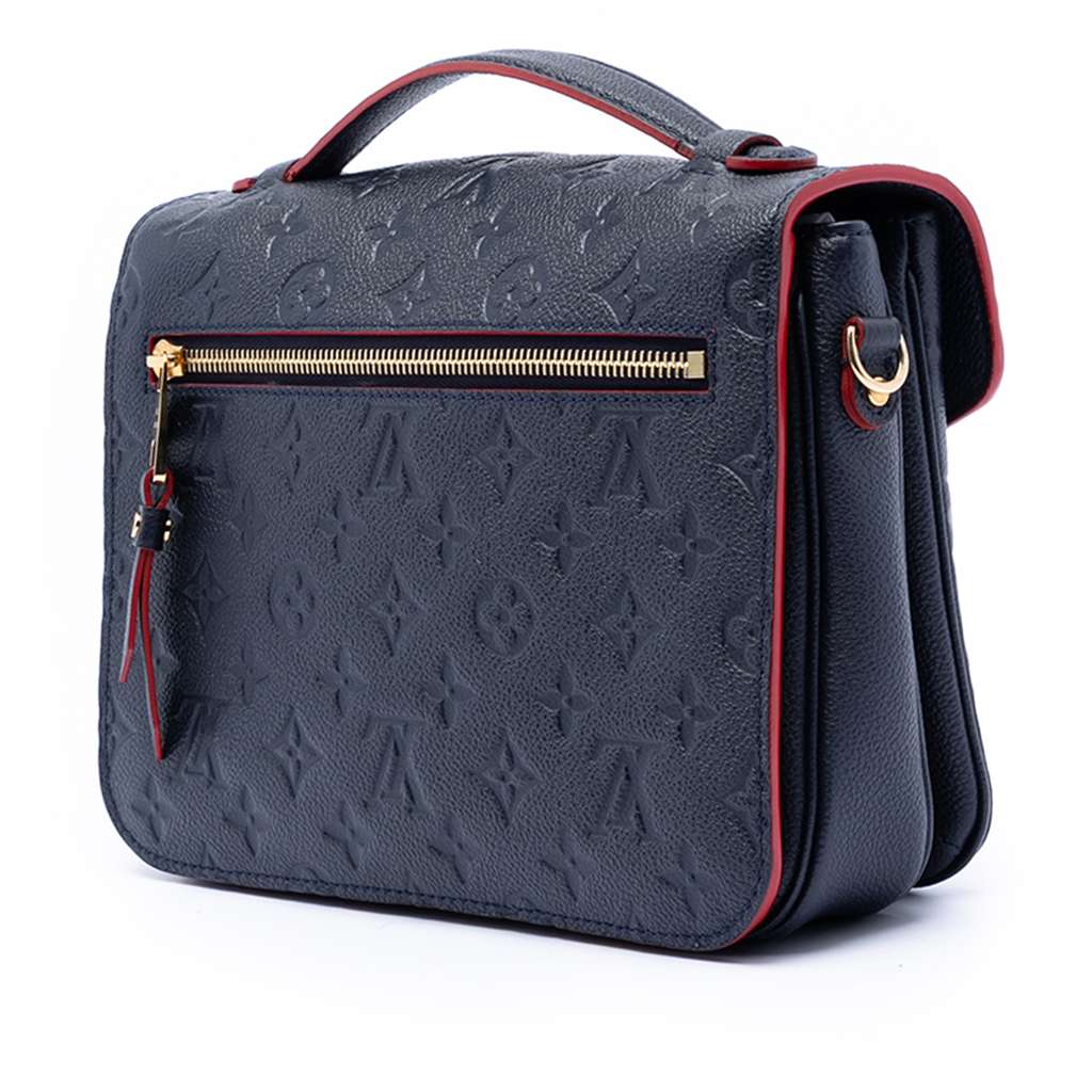 Louis Vuitton Monogram Empreinte Pochette Metis Blue Leather Good condition - Back View